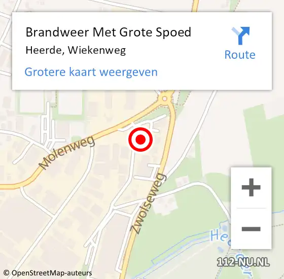 Locatie op kaart van de 112 melding: Brandweer Met Grote Spoed Naar Heerde, Wiekenweg op 7 februari 2024 16:14