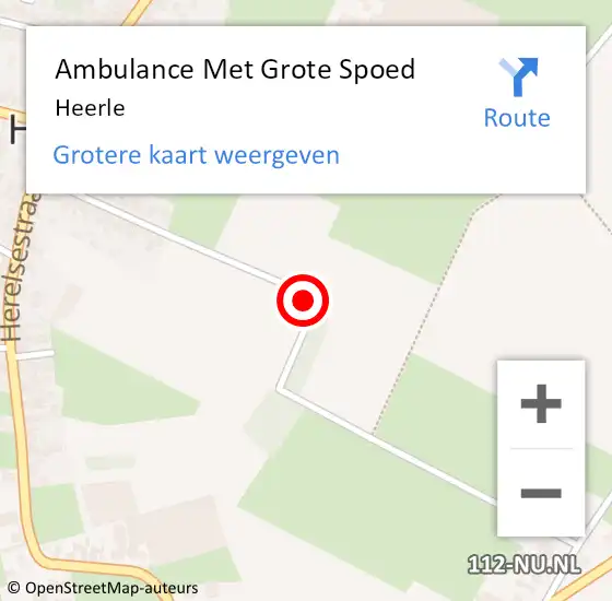 Locatie op kaart van de 112 melding: Ambulance Met Grote Spoed Naar Heerle op 8 februari 2024 09:24