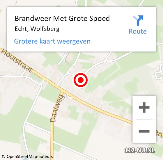 Locatie op kaart van de 112 melding: Brandweer Met Grote Spoed Naar Echt, Wolfsberg op 9 februari 2024 09:15