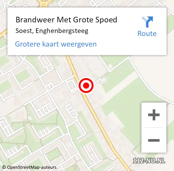 Locatie op kaart van de 112 melding: Brandweer Met Grote Spoed Naar Soest, Enghenbergsteeg op 9 februari 2024 20:13