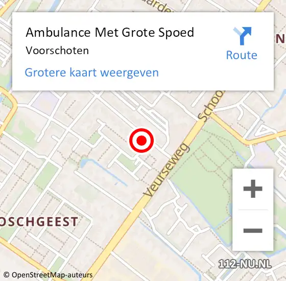 Locatie op kaart van de 112 melding: Ambulance Met Grote Spoed Naar Voorschoten op 10 februari 2024 00:25