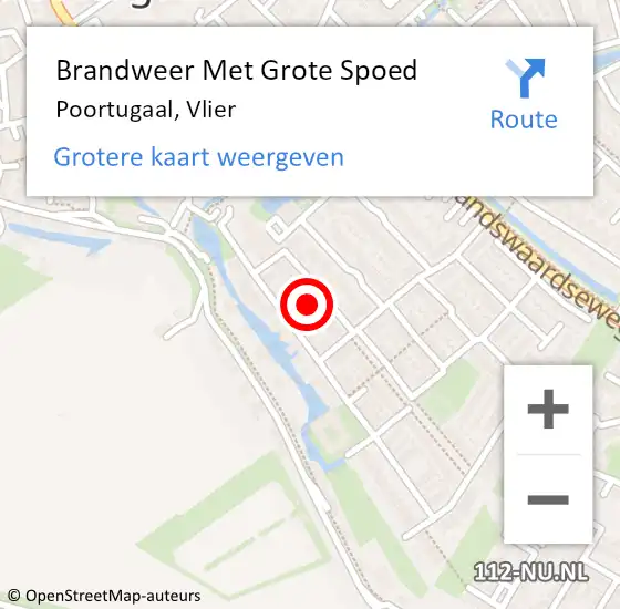 Locatie op kaart van de 112 melding: Brandweer Met Grote Spoed Naar Poortugaal, Vlier op 10 februari 2024 01:38