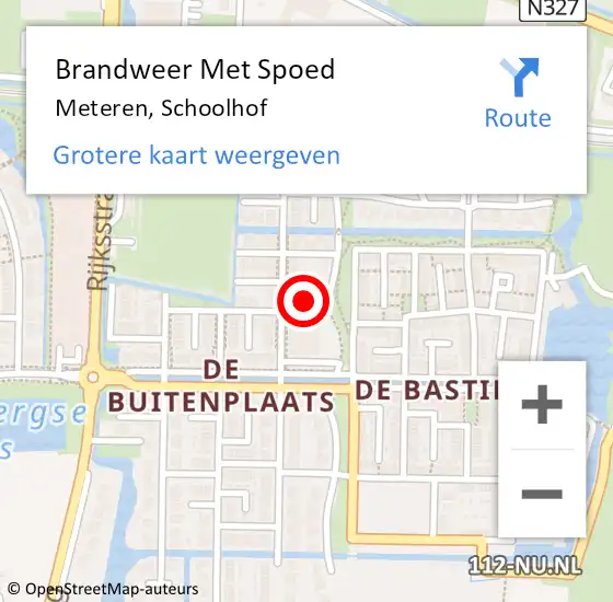 Locatie op kaart van de 112 melding: Brandweer Met Spoed Naar Meteren, Schoolhof op 10 februari 2024 08:42