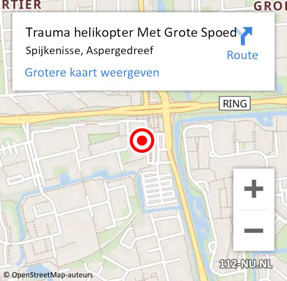 Locatie op kaart van de 112 melding: Trauma helikopter Met Grote Spoed Naar Spijkenisse, Aspergedreef op 10 februari 2024 10:01