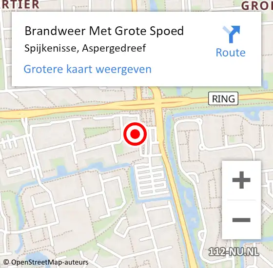 Locatie op kaart van de 112 melding: Brandweer Met Grote Spoed Naar Spijkenisse, Aspergedreef op 10 februari 2024 10:01