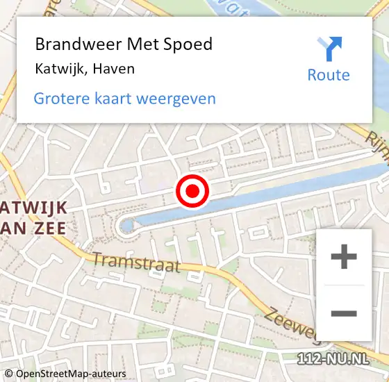 Locatie op kaart van de 112 melding: Brandweer Met Spoed Naar Katwijk, Haven op 10 februari 2024 12:30