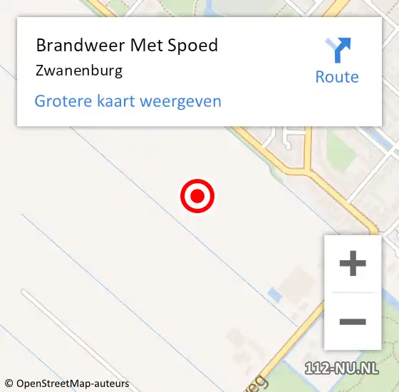 Locatie op kaart van de 112 melding: Brandweer Met Spoed Naar Zwanenburg op 10 februari 2024 13:40