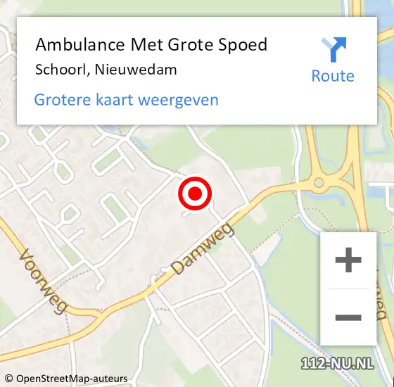 Locatie op kaart van de 112 melding: Ambulance Met Grote Spoed Naar Schoorl, Nieuwedam op 10 februari 2024 16:32