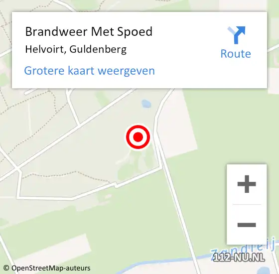 Locatie op kaart van de 112 melding: Brandweer Met Spoed Naar Helvoirt, Guldenberg op 11 februari 2024 11:36