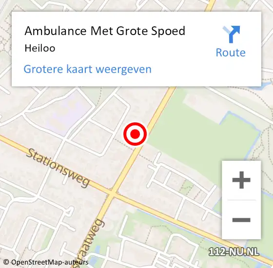Locatie op kaart van de 112 melding: Ambulance Met Grote Spoed Naar Heiloo op 11 februari 2024 11:57