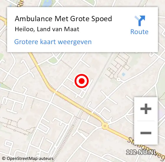 Locatie op kaart van de 112 melding: Ambulance Met Grote Spoed Naar Heiloo, Land van Maat op 11 februari 2024 12:42