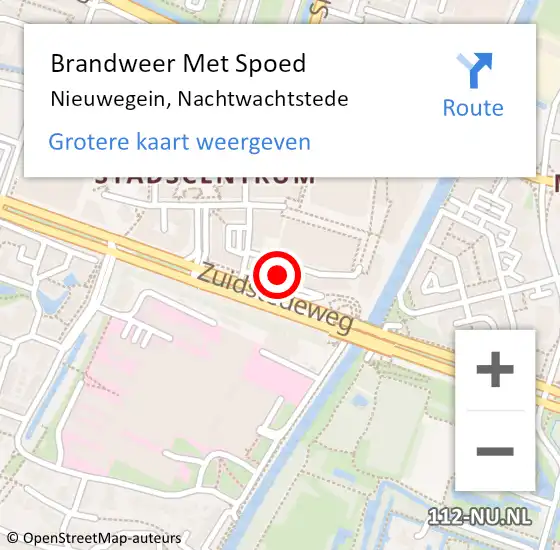 Locatie op kaart van de 112 melding: Brandweer Met Spoed Naar Nieuwegein, Nachtwachtstede op 11 februari 2024 13:34