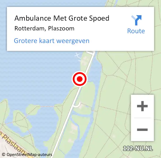 Locatie op kaart van de 112 melding: Ambulance Met Grote Spoed Naar Rotterdam, Plaszoom op 11 februari 2024 15:22