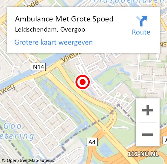 Locatie op kaart van de 112 melding: Ambulance Met Grote Spoed Naar Leidschendam, Overgoo op 12 februari 2024 12:22