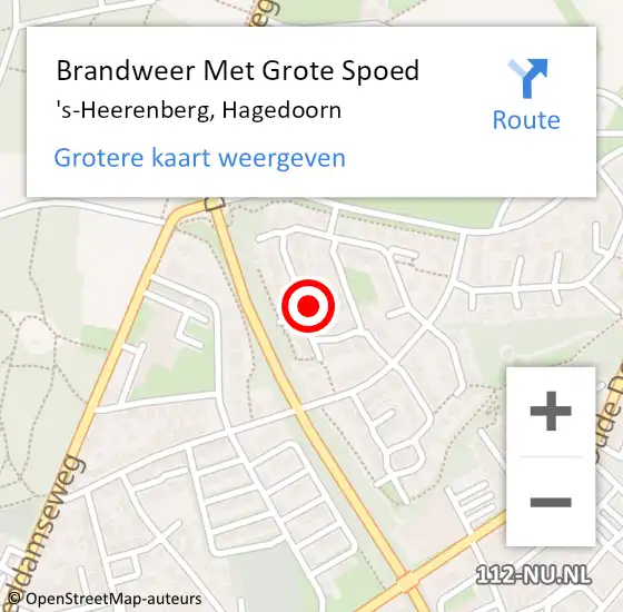 Locatie op kaart van de 112 melding: Brandweer Met Grote Spoed Naar 's-Heerenberg, Hagedoorn op 12 februari 2024 23:22