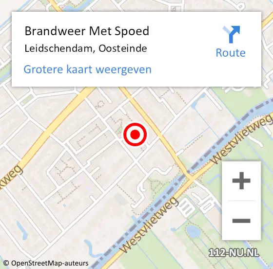 Locatie op kaart van de 112 melding: Brandweer Met Spoed Naar Leidschendam, Oosteinde op 13 februari 2024 00:01