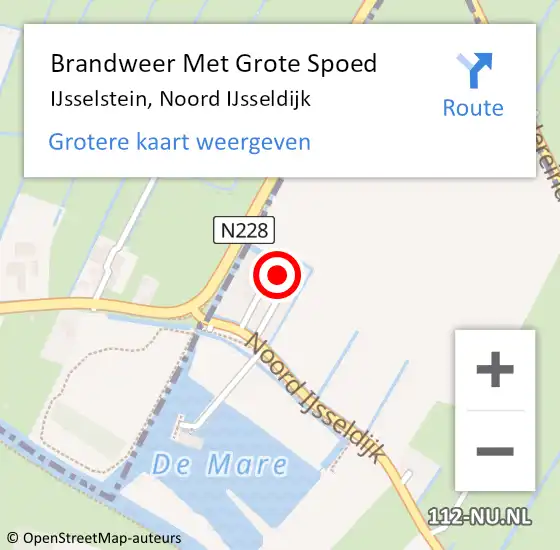 Locatie op kaart van de 112 melding: Brandweer Met Grote Spoed Naar IJsselstein, Noord IJsseldijk op 13 februari 2024 08:32