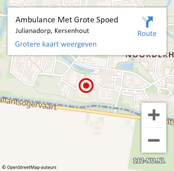 Locatie op kaart van de 112 melding: Ambulance Met Grote Spoed Naar Julianadorp, Kersenhout op 13 februari 2024 11:13