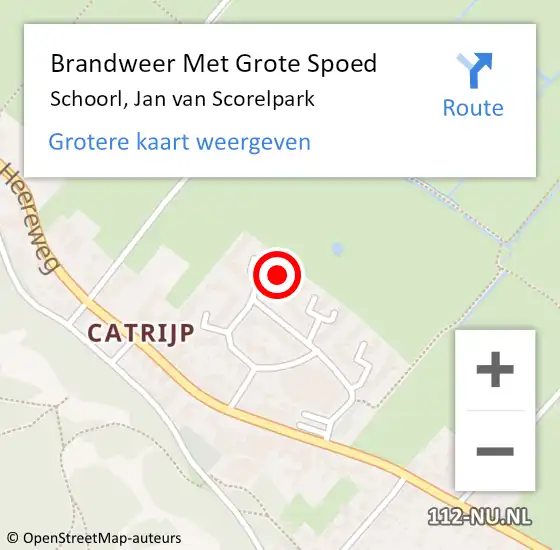 Locatie op kaart van de 112 melding: Brandweer Met Grote Spoed Naar Schoorl, Jan van Scorelpark op 13 februari 2024 11:49