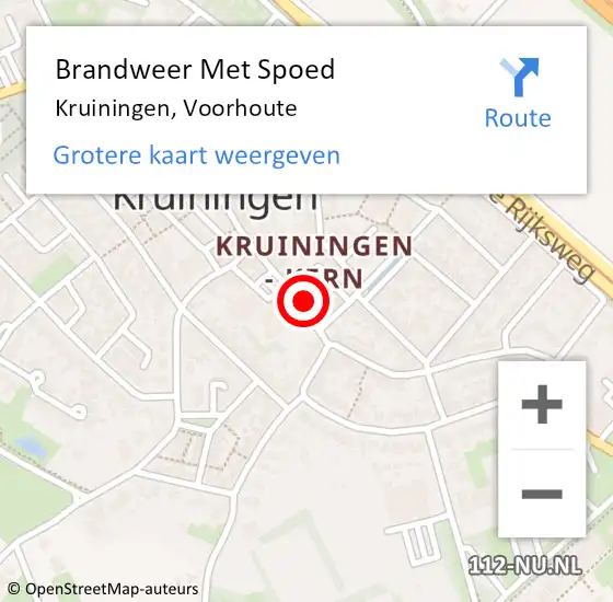 Locatie op kaart van de 112 melding: Brandweer Met Spoed Naar Kruiningen, Voorhoute op 13 februari 2024 14:58