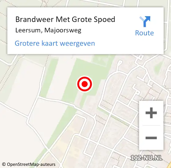 Locatie op kaart van de 112 melding: Brandweer Met Grote Spoed Naar Leersum, Majoorsweg op 13 februari 2024 20:33