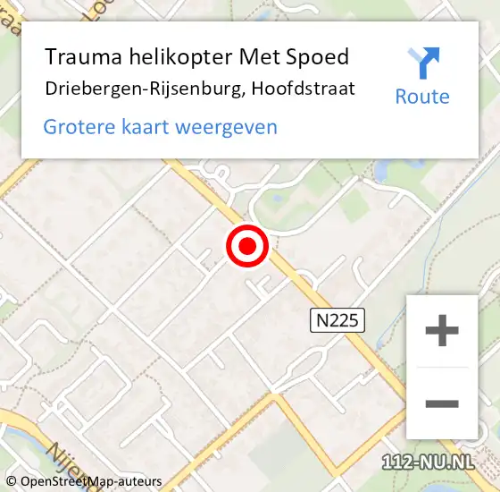 Locatie op kaart van de 112 melding: Trauma helikopter Met Spoed Naar Driebergen-Rijsenburg, Hoofdstraat op 13 februari 2024 23:49
