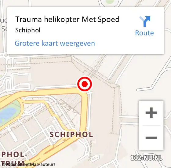 Locatie op kaart van de 112 melding: Trauma helikopter Met Spoed Naar Schiphol op 14 februari 2024 11:59