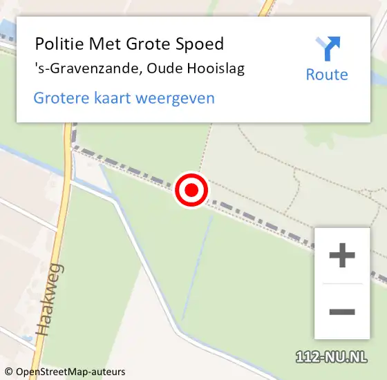 Locatie op kaart van de 112 melding: Politie Met Grote Spoed Naar 's-Gravenzande, Oude Hooislag op 14 februari 2024 16:51