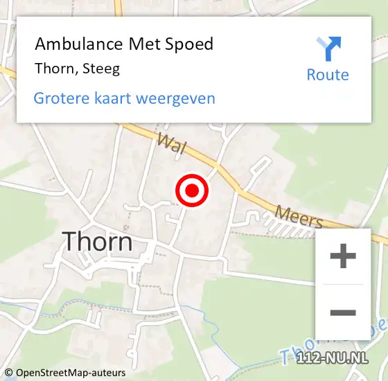 Locatie op kaart van de 112 melding: Ambulance Met Spoed Naar Thorn, Steeg op 15 februari 2024 12:02