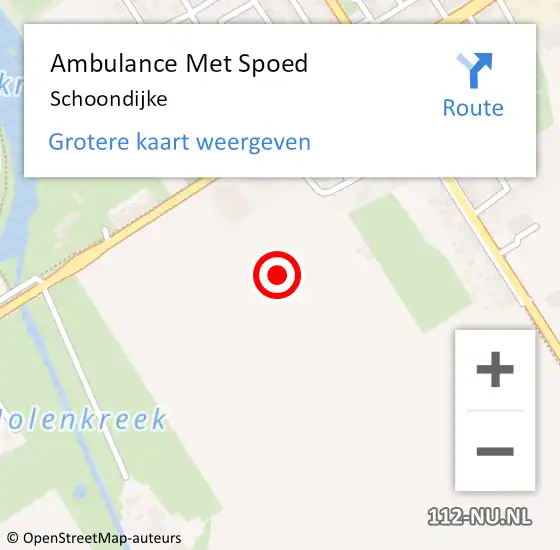 Locatie op kaart van de 112 melding: Ambulance Met Spoed Naar Schoondijke op 15 februari 2024 13:07