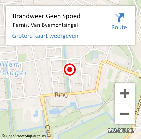 Locatie op kaart van de 112 melding: Brandweer Geen Spoed Naar Pernis, Van Byemontsingel op 15 februari 2024 22:42