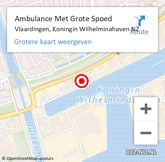 Locatie op kaart van de 112 melding: Ambulance Met Grote Spoed Naar Vlaardingen, Koningin Wilhelminahaven NZ op 16 februari 2024 06:30