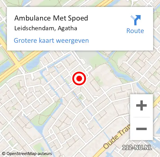 Locatie op kaart van de 112 melding: Ambulance Met Spoed Naar Leidschendam, Agatha op 16 februari 2024 10:04