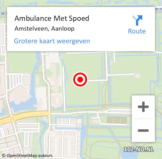 Locatie op kaart van de 112 melding: Ambulance Met Spoed Naar Amstelveen, Aanloop op 16 februari 2024 19:02