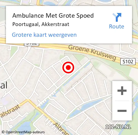 Locatie op kaart van de 112 melding: Ambulance Met Grote Spoed Naar Poortugaal, Akkerstraat op 17 februari 2024 01:18