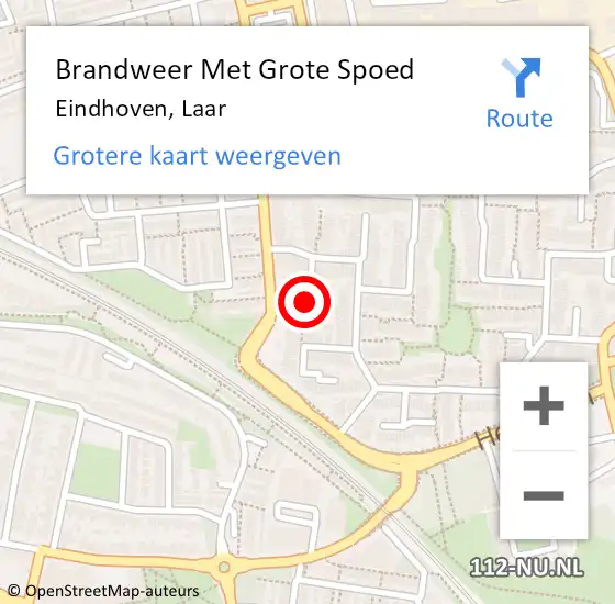 Locatie op kaart van de 112 melding: Brandweer Met Grote Spoed Naar Eindhoven, Laar op 17 februari 2024 06:17