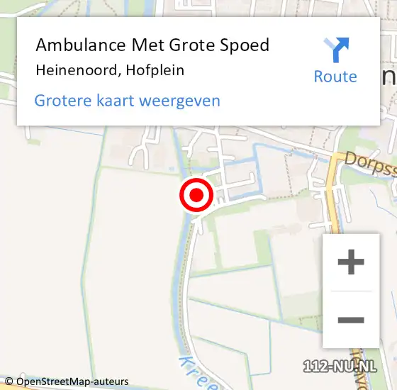 Locatie op kaart van de 112 melding: Ambulance Met Grote Spoed Naar Heinenoord, Hofplein op 17 februari 2024 09:05