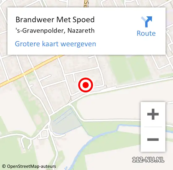 Locatie op kaart van de 112 melding: Brandweer Met Spoed Naar 's-Gravenpolder, Nazareth op 17 februari 2024 11:33