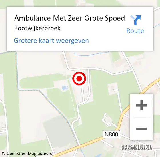 Locatie op kaart van de 112 melding: Ambulance Met Zeer Grote Spoed Naar Kootwijkerbroek op 17 februari 2024 18:14