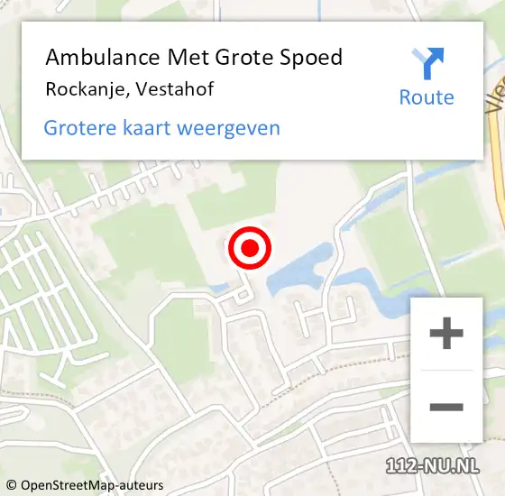 Locatie op kaart van de 112 melding: Ambulance Met Grote Spoed Naar Rockanje, Vestahof op 17 februari 2024 18:30