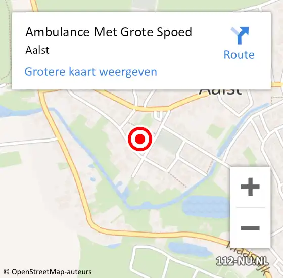 Locatie op kaart van de 112 melding: Ambulance Met Grote Spoed Naar Aalst op 17 februari 2024 22:19