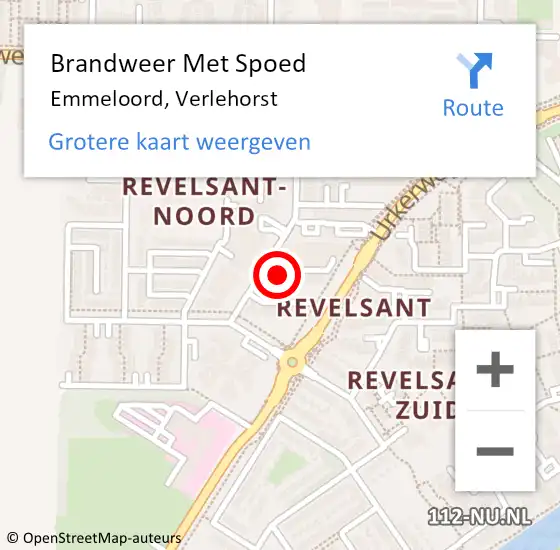 Locatie op kaart van de 112 melding: Brandweer Met Spoed Naar Emmeloord, Verlehorst op 18 februari 2024 10:42