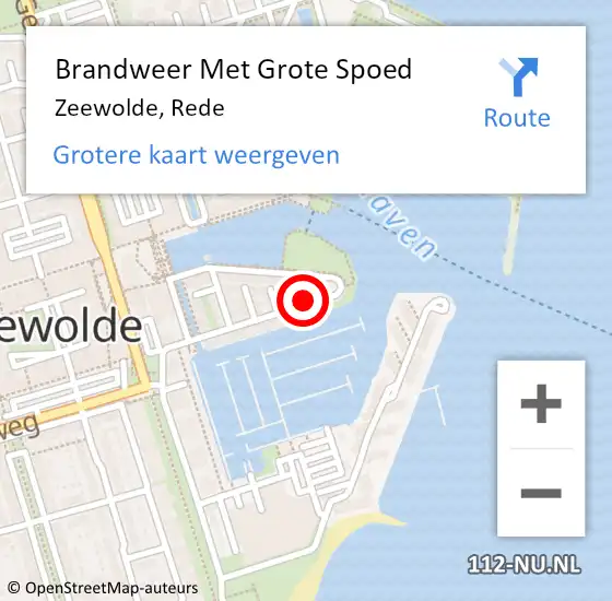 Locatie op kaart van de 112 melding: Brandweer Met Grote Spoed Naar Zeewolde, Rede op 18 februari 2024 11:34