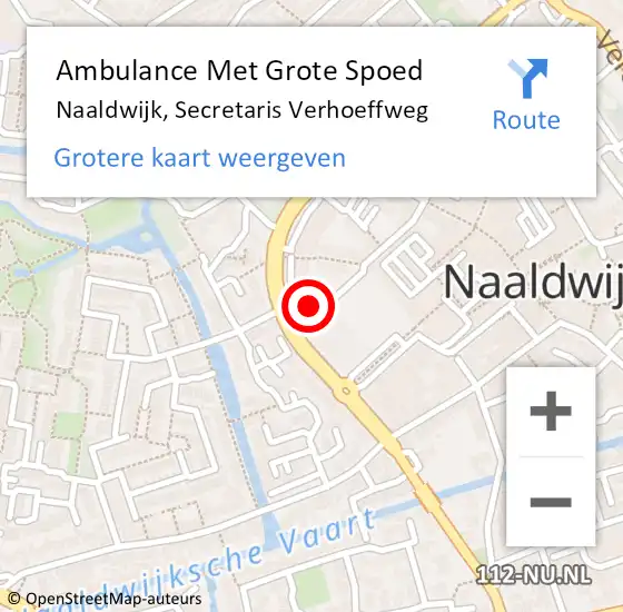 Locatie op kaart van de 112 melding: Ambulance Met Grote Spoed Naar Naaldwijk, Secretaris Verhoeffweg op 19 februari 2024 02:09