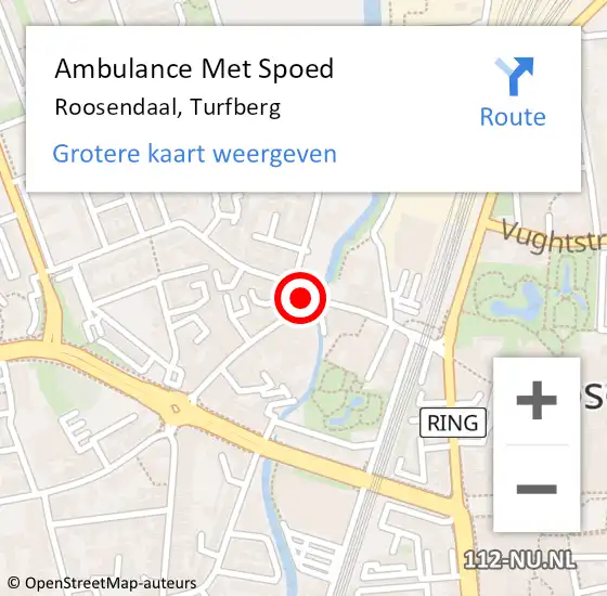 Locatie op kaart van de 112 melding: Ambulance Met Spoed Naar Roosendaal, Turfberg op 26 september 2014 12:26