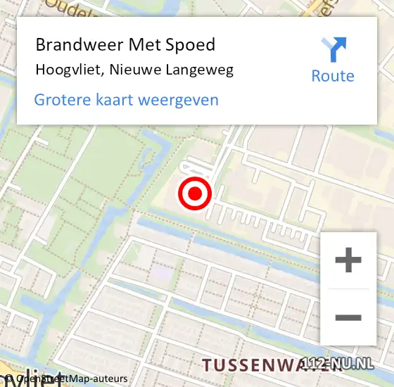 Locatie op kaart van de 112 melding: Brandweer Met Spoed Naar Hoogvliet, Nieuwe Langeweg op 19 februari 2024 11:39