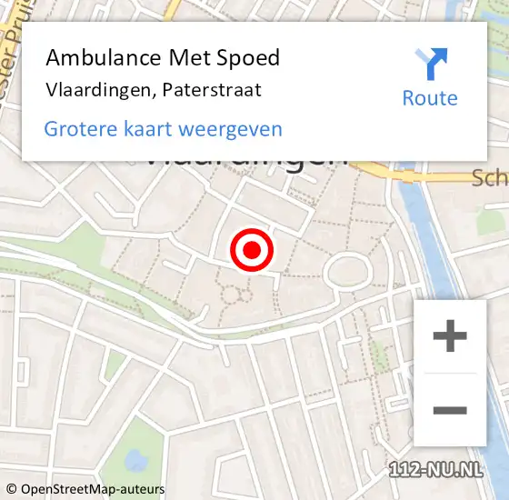 Locatie op kaart van de 112 melding: Ambulance Met Spoed Naar Vlaardingen, Paterstraat op 19 februari 2024 15:34