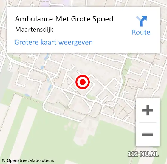 Locatie op kaart van de 112 melding: Ambulance Met Grote Spoed Naar Maartensdijk op 19 februari 2024 19:47