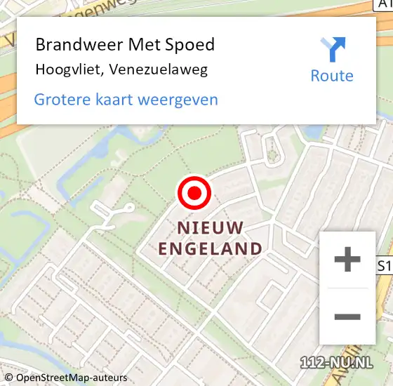 Locatie op kaart van de 112 melding: Brandweer Met Spoed Naar Hoogvliet, Venezuelaweg op 19 februari 2024 19:58