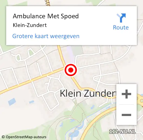 Locatie op kaart van de 112 melding: Ambulance Met Spoed Naar Klein-Zundert op 19 februari 2024 22:13